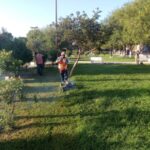 Se realizan labores de limpieza general en la Plaza de la Colonia Fundadores.